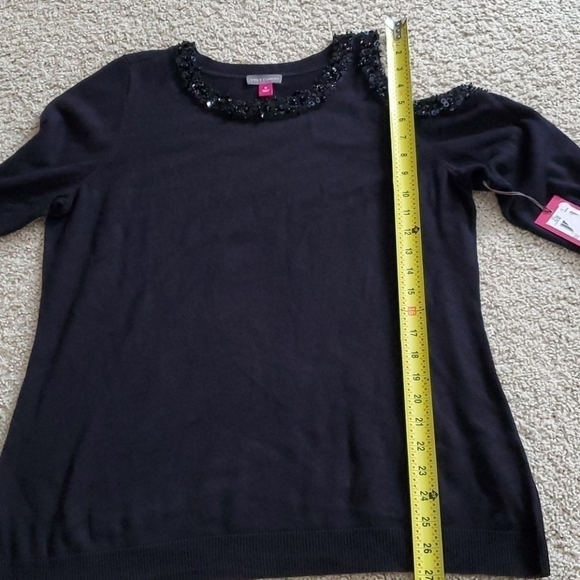 NWT VINCE CAMUTO Embellished Collar Sweater - Picture 9 of 11